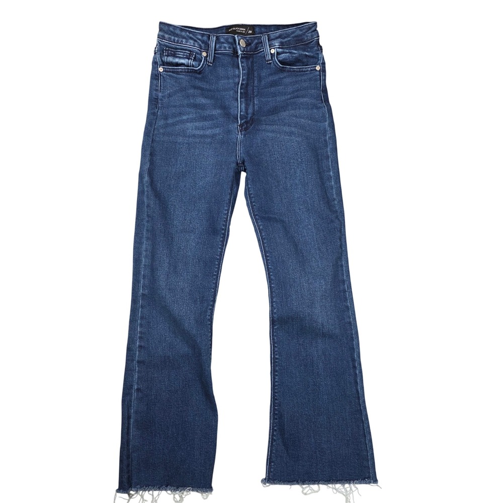 Just Black Denim‎ Boot Cut Frayed Bottom Jeans Dark Blue Women's Size 29